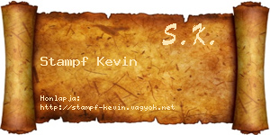 Stampf Kevin névjegykártya